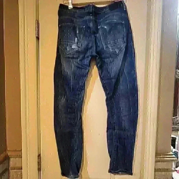 36. Distressed boyfriend jeans by G star size 25 medium wash - Picture 5 of 8